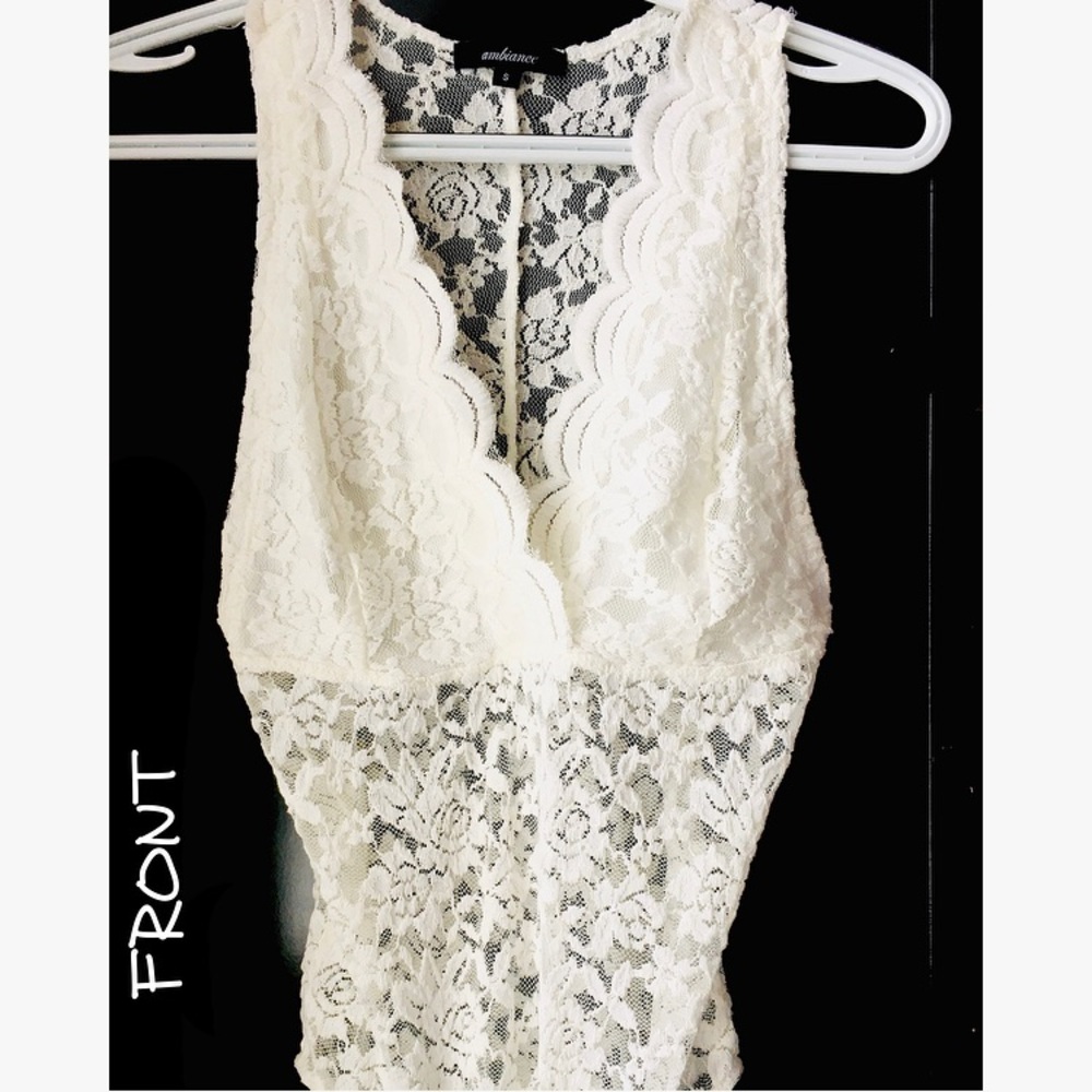 Sexy White Lace Bodysuit🤍👠